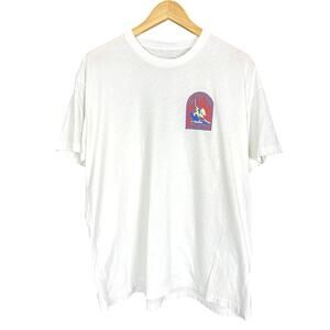 Men's Val Surf Skater Skateboard Logo White T-Shirt - XL
